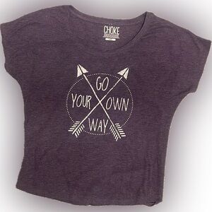 💖5/$25 Go your own way relaxed fit Tahiti boho tee size L